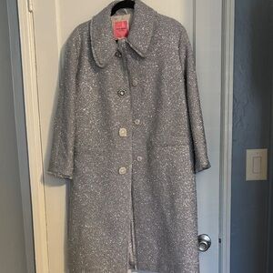 Kate Spade NWOT Size 6 Tinsel tweed coat